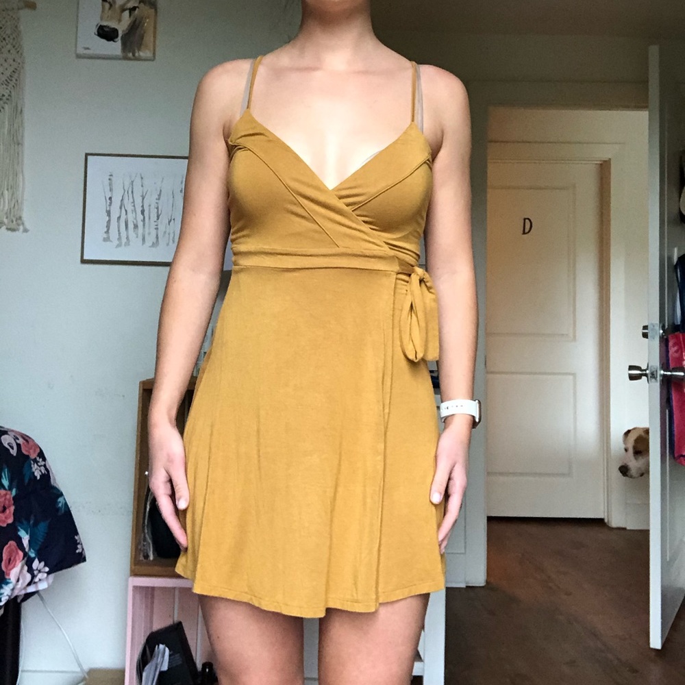 Mustard Wrap dress